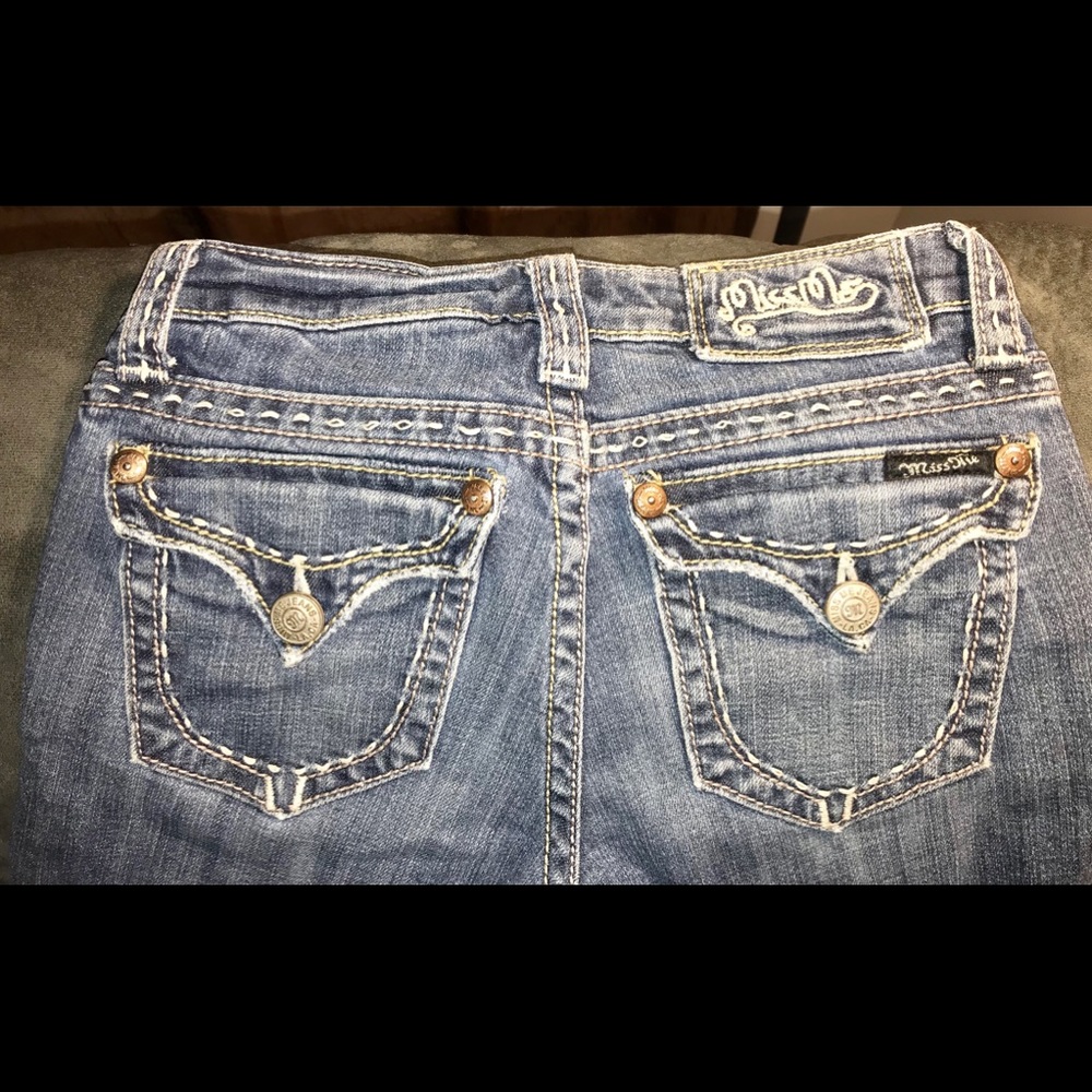 Miss Me Ankle Stretch Boot Cut Distressed Jeans - Picture 2 of 6